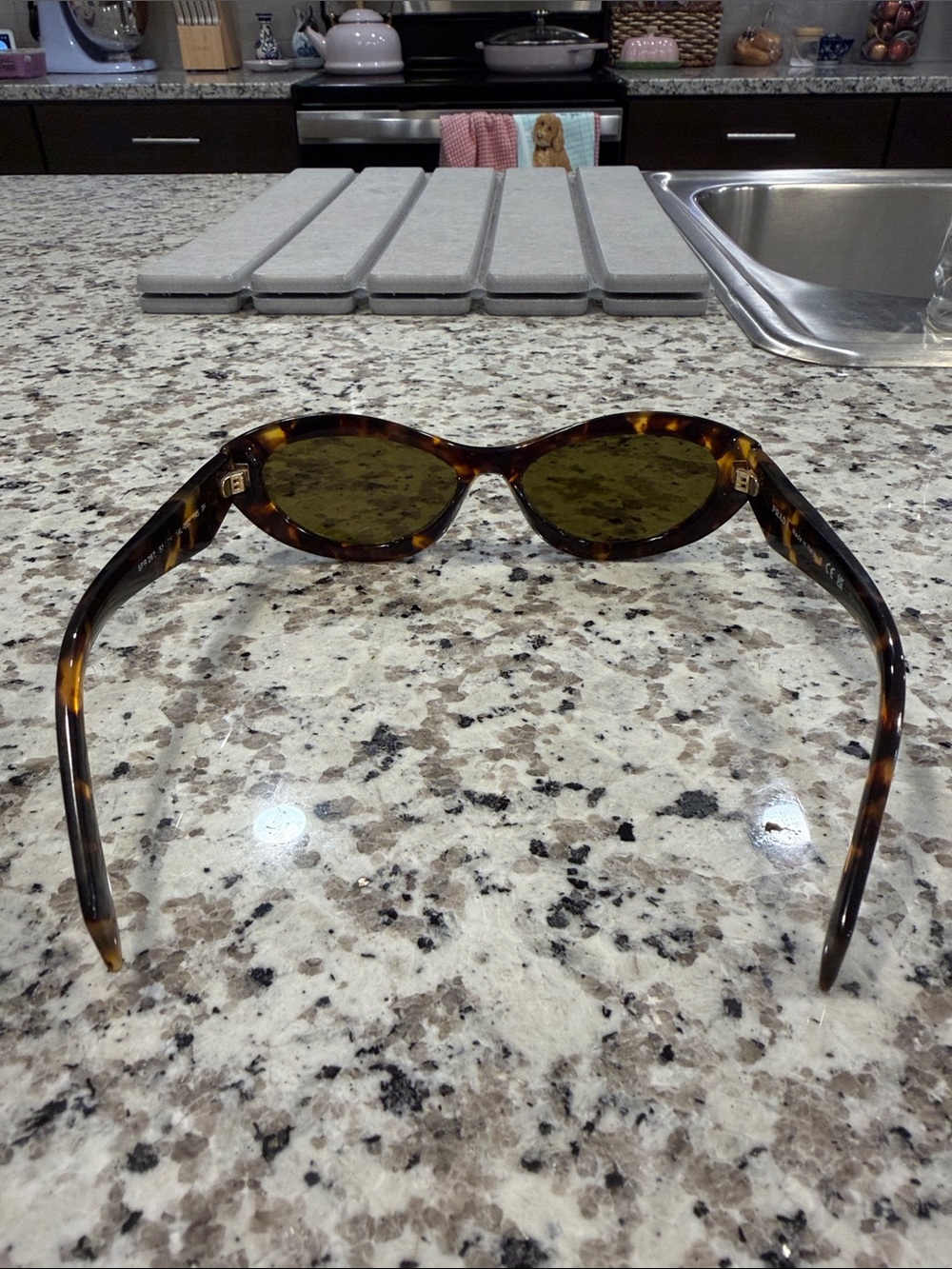 Prada Tortoiseshell Cat Eye Sunglasses - Brown/Amber Lenses - Picture 6 of 7